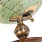 Preview: Vintage Globus von Weber Costello aus dem Jahr 1921 mit detailreicher Weltkarte, Messingmeridian und gedrechseltem Holzsockel auf weißem Hintergrund
